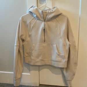 Lululemon Oversized Half Zip Scuba - White Opal